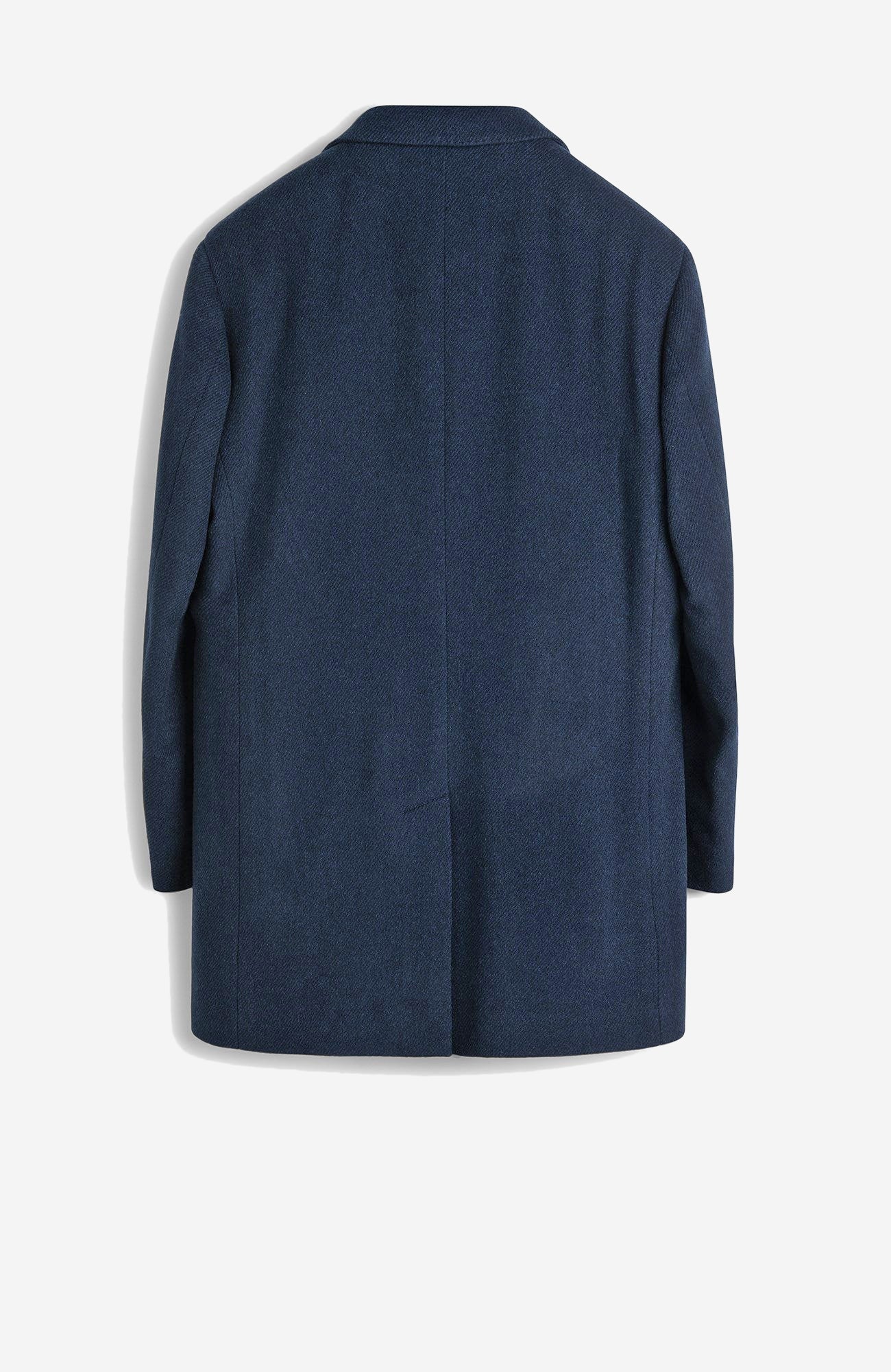 LeClaire Navy Twill Wool & Cashmere Car Coat - Image 4