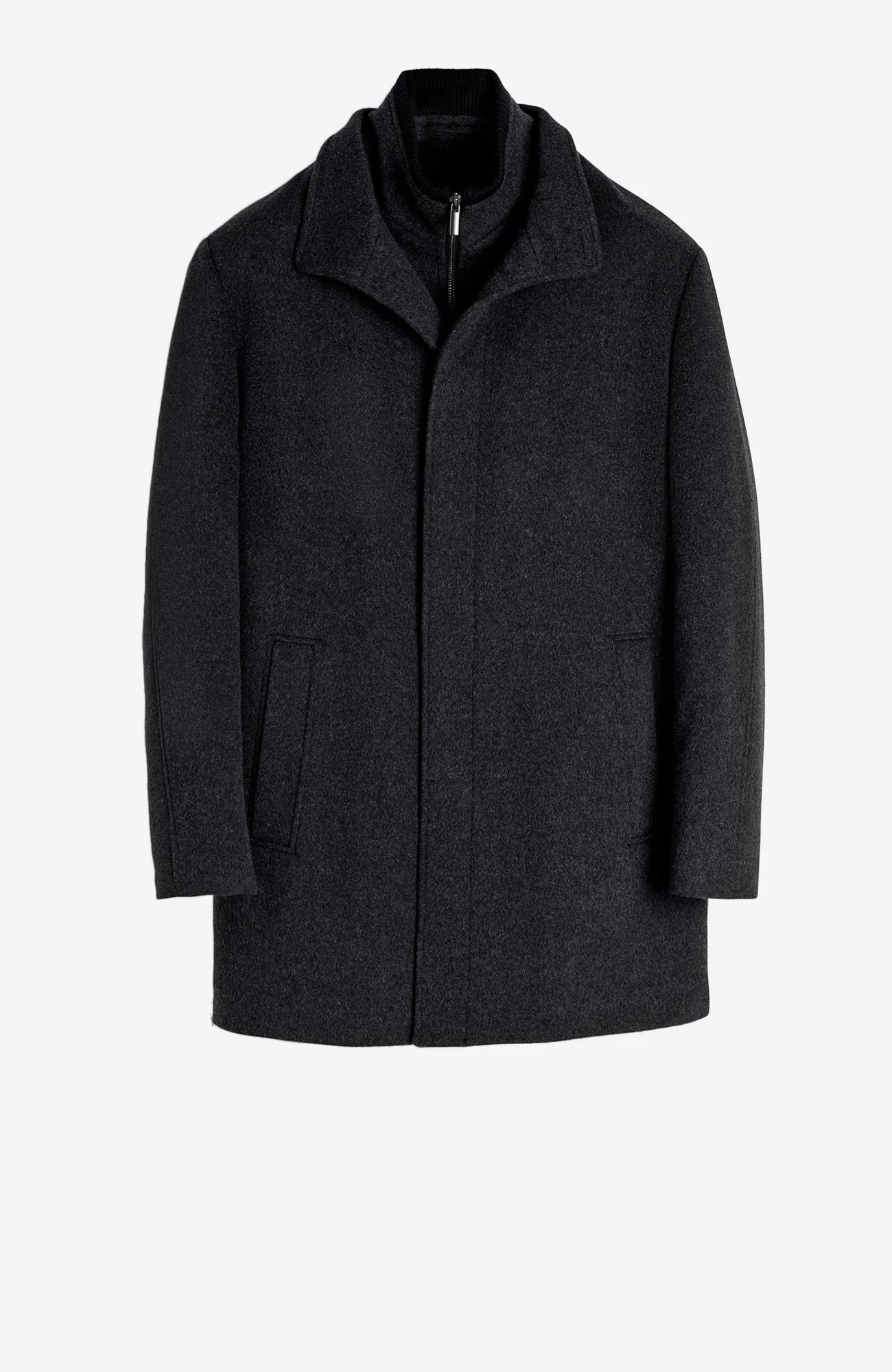 Mont-Royal Black Wool & Cashmere Car Coat - Image 3