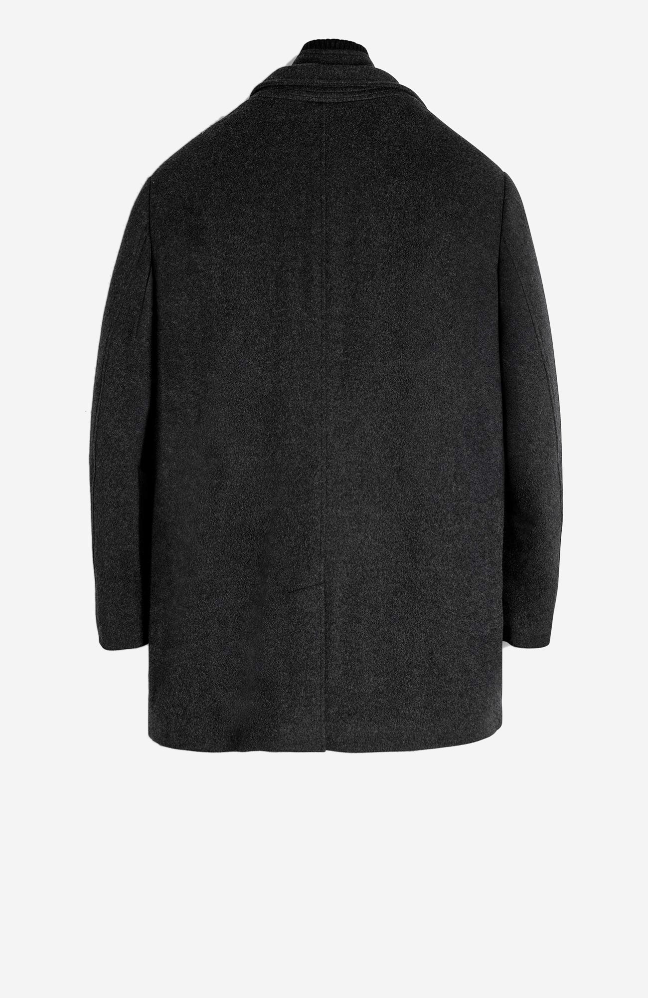Mont-Royal Black Wool & Cashmere Car Coat - Image 4