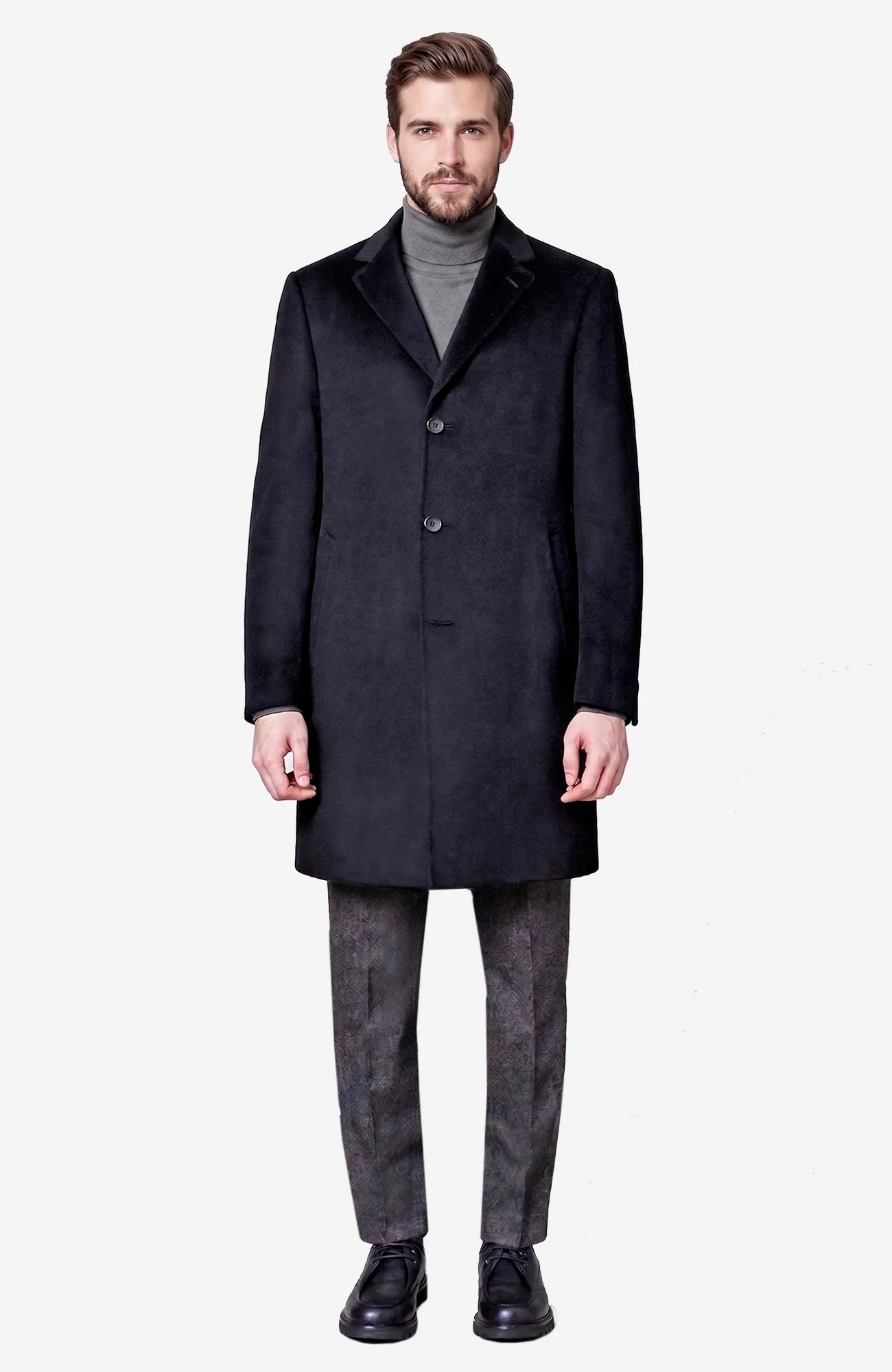 The St. Pierre Black Cashmere Topcoat - Image 3