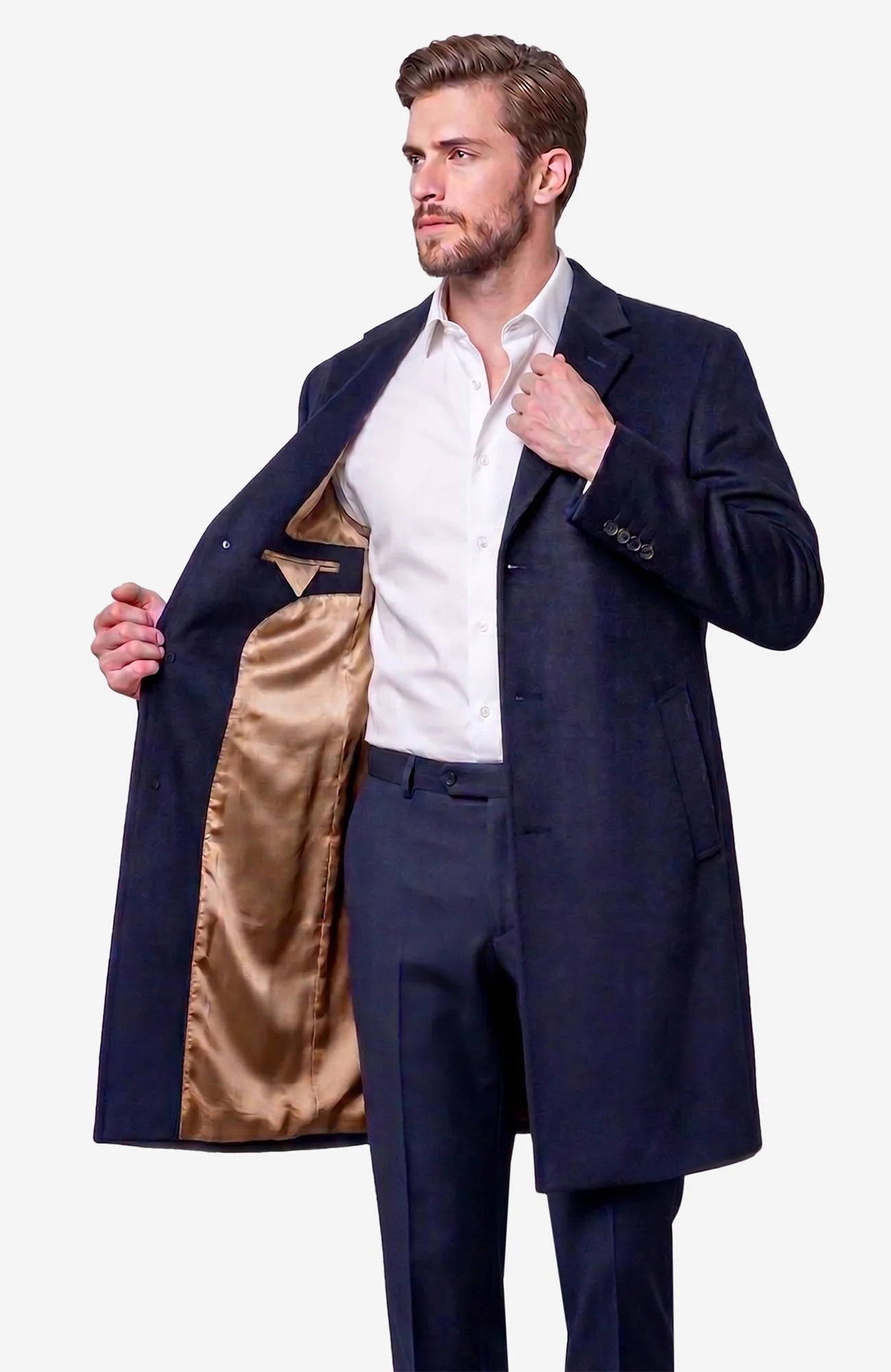 The St. Pierre Navy Cashmere Topcoat - Image 3